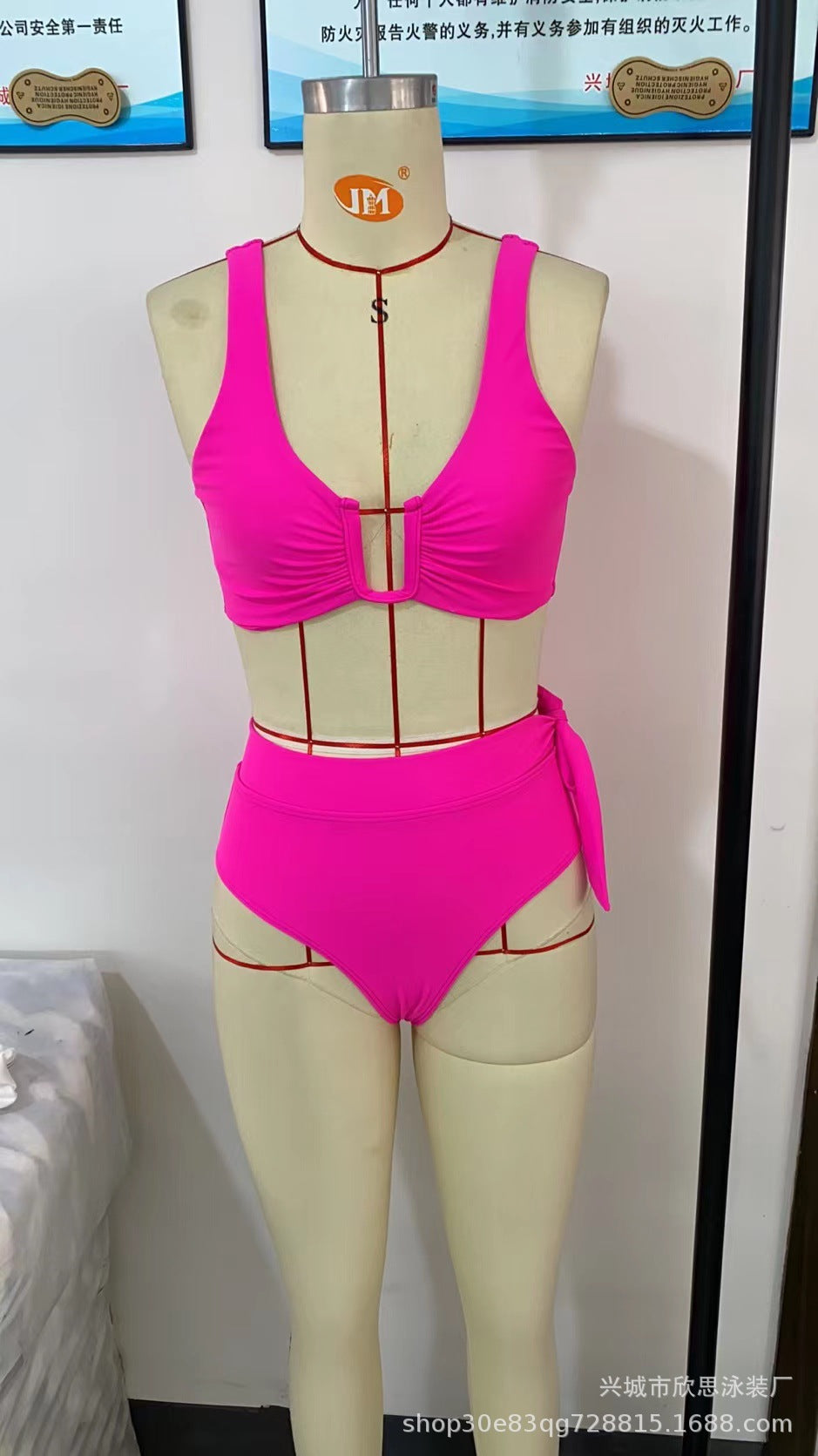Wholesale High Waist Two-piece Nylon Swimwear